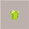LUCGEL Pirottino Tulipano Monouso in Carta per Muffin Colore Verde Fondo 50 mm H95 mm 100 Pezzi