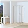 KAMALU Box doccia 70x90 altezza ridotta 170cm vetro anticalcare | CHIARA EDGE-R