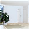 KAMALU Box doccia angolo 90x90 altezza ridotta 170cm vetro trasparente | CHIARA EDGE-R