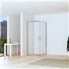 KAMALU Box doccia angolare 70x70 altezza ridotta 170 cm vetro trasparente 6mm | CHIARA EDGE-R