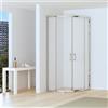 KAMALU Box doccia 90x90cm semicircolare altezza ridotta 170 cm | CHIARA CURV-R