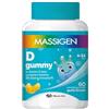 Massigen - D Gummy, 60 Caramelle da 3,3 g, Integratore Alimentare con Vitamina D, Vitamine Gommose per Bambini 4-14 Anni, Gusto Limone, Per Sistema Immunitario e Ossa Sane