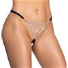 Cottelli Rhinestone Crotchless String 2322927 Black-Silver