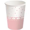 Bigiemme Bicchiere Carta 250 Ml Baby Cuori Rosa 8 Pz
