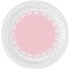 Bigiemme Piatto Carta D 18 Cm Baby Cuori Rosa Cf 8 Pz