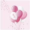 Bigiemme Tovagliolo Compleanno Palloncini 33 x 33 Cm Rosa Cf 20 Pz