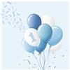 Bigiemme Tovagliolo Compleanno Palloncini 33 x 33 Cm Azzurro Cf 20 Pz