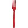 Bigiemme Forchetta Plastica H 18 Cm Rosso 24 Pz