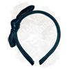 CERCHIETTO per capelli Accessorio Le Vanità - Blu Scuro Ecopelle Fiocco