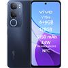 vivo Y19s, Smartphone 6+6GB RAM, 128GB ROM, 50MP AI Camera Notte, Display 6.68", Ricarica Rapida 44W, Batteria 5150mAh, NFC, Dual SIM, IP64, Luce Dinamica