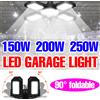 Lampadina per garage a LED da 250 W Lampada E27/E26 150 W 200 W pieghevole deformabile per magazzino domestico Parcheggio Seminterrato AC85V-265V 3000 K/6000 K