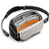 Inateck Sling Bag X-Modo, Borsa per Accessori Elettronici Resistente agli Schizzi, Zaino Monospalla Design con Apertura a 135°, Nero