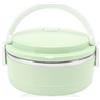Cyrank Contenitore Per Alimenti Coibentato, Lunch Box Termico Portatile Per Cibi Caldi Lunch Box Rotondo in Acciaio Inossidabile Contenitori Per Il Pranzo Per Adulti Bento Box(Verde)