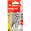 fischer 553883 - Set di fissaggio per WC, con tasselli, viti e tappi di copertura, 2 pezzi, colore: Grigio