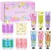 LFENYIGI Confezione Regalo Donna I 6 Crema Mani+4 Candele Profumate per Compleanno, Festa della Mamma, San Valentino e Anniversari I Set Donna Regalo per Mamme, Fidanzate,Moglie