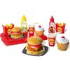 Ecoiffier Giochi Ecoiffier - 2623 - Set Hamburger per bambini - Imitazioni di cibo - 32 pezzi - A partire da 18 mesi - Origine Francia Garantita