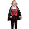 SMIFFYS Costume vampiro per bimbi, Rosso, con maglia, pantaloni e mantello Halloween