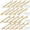 TRIXES 20 maniglie con barra a T dorate, larghe 200 mm, per ante, cassetti e cassetti