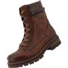 MUSTANG - Stivaletti cognac con tacco a sgancio basso con lacci e zip laterale, marrone, 37 EU