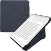kwmobile Custodia Pieghevole Compatibile con Kobo Libra Colour Cover - Cover Magnetica Pelle PU eReader con Stand - blu scuro