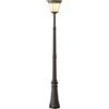 EasyComfort Lampione da Giardino a Energia Solare con Sensore PIR, in Alluminio e Vetro, 26x24x220 cm, Nero