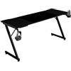 Mars Gaming MARSGAMING MGD-X160, Scrivania Gaming Ergonomica, Superficie in Fibra di Carbonio, Struttura in Metallo, Tappetino XXL, Supporto per Cuffie e Bevande, Gestione dei Cavi, Desk Gaming 160x60cm, Nero