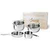 Agnelli Alu-Inox 5-Ply Batteria Pentole Induzione In Alu-Inox Set 6 Pz
