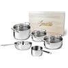 Agnelli Alu-Inox 3-Ply Batteria Pentole Induzione In Alu-Inox Set 8 Pz