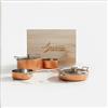 Agnelli Copper4 Batteria Pentole Induzione In Rame Set 6 Pz