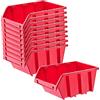 KADAX Contenitori Impilabili Per Pannello Porta Attrezzi da Parete, Cassette di Plastica per Minuteria, Scatole per Officina e Garage (10: Rosso, 115 x 80 mm)