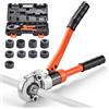 VEVOR Utensile Pinza di Crimpatura Idraulico per Raccordi per Tubi Flessibili con Ganasce TH16, TH20, TH26 e TH32 per Tubi in PEX e Alluminio-Plastica e Ganasce V12, V15, V18, V22