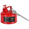 VEVOR Tanica di Sicurezza per Benzina Tanica di Sicurezza Rossa di Tipo II da 9,5 Litri con Parafiamma in Acciaio Inossidabile, Coperchio a Chiusura Automatica e Beccuccio Flessibile in Metallo