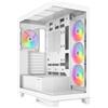 SAMA Case SAMA V50 - Mid Tower ATX, due pannelli in vetro temperato, quattro ventole ARGB PWM preinstallate, Bianco