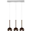 Urban by Sforzin BEBA LAMPADARIO A SOSPENSIONE 3 LUCI LINEARE VETRI PICCOLI BRONZO ATTACCO G9 VETRI D.15CM