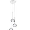 Urban by Sforzin BEBA LAMPADARIO A SOSPENSIONE 3 LUCI VETRI PICCOLI CROMO ATTACCO G9 VETRI D.15CM