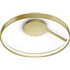 Urban by Sforzin ANELLO LAMPADA DA SOFFITTO E PARETE ORO SPAZZOLATO DIAM.55cm 2700K 2668LM 33W DIMMERABILE