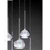 Urban by Sforzin BEBA LAMPADARIO A SOSPENSIONE 3 LUCI LINEARE VETRI GRANDI CROMO ATTACCO G9 VETRI D.20CM