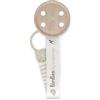Suavinex, Portaciuccio in Tela per Neonati, Nastro con Decoro su due lati, Catena Ciuccio Neonato, Clip con Pinza. Per bambini +0 mesi, adatto per neonati, Birdies, beige