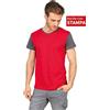 T-Shirt In Cotone Bicolore Gr. 150