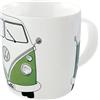 BRISA VW Collection - T1 Bus Pulmino Tazza in Ceramica 370 ml | Volkswagen Mug da Caffè, Lavabile in Lavastoviglie, Adatto al Microonde, New Bone China, Frontale Bus/Verde