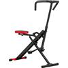 SPORTNOW Macchina Total Crunch Pieghevole con Seduta Regolabile, in Metallo e Plastica 57x105x115cm Rosso | Aosom Italy