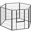 PawHut Recinto per Cani di Piccola Media Grande Taglia a 6 Pannelli Modulabili 80x1.5x100 cm, Pieghevole, Grigio | Aosom Italy