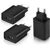 Poeloisy 3 Pezzi Caricatore USB 5V 2A 10W da Parete, Alimentatore Universale Compatibile con Smartphone, Tablet, Power Bank, Auricolari, Smartwatch e Piccoli Dispositivi, Presa USB Compatta da Viaggio