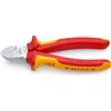 KNIPEX Tronchese laterale cromata isolati con manici rivestiti in materiale bicomponente, collaudati VDE 160 mm, 70 26 160
