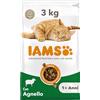 IAMS Cibo secco per gatti da 1-6 anni con agnello, 3 kg | Crocchette per gatti | Alimento secco completo e bilanciato |Con Omega-3 e Omega-6 per pelle sana e pelo lucido