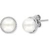 Engelsrufer Orecchini da donna in argento Sterling con una perla di conchiglia, chiusura a incastro, senza nichel, 10 mm, Ø10 mm, Argento sterling, Perla