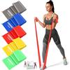 jjshund Set di 5 fasce di resistenza, fasce elastiche per yoga, fitness, stretching, pilates, allenamento di forza, fasce per allenamento a casa e palestra