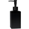 Spirella Dispenser di Sapone in Ceramica Quadro Matt Nero Opaco