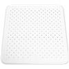 KMINA Tappetino Doccia Antiscivolo Quadrato (43x43 cm), Bianco in Gomma Naturale, Antimuffa, Bagno Sicuro per Anziani - Prodotto in Europa