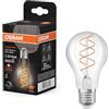 OSRAM Vintage 1906 Classic è una a forma di lampadina di colore bianco caldo, dimmerabile, con filamento a spirale. Offre 8W per 806lm, attacco E27, vetro trasparente, diametro 60mm, 2200K.